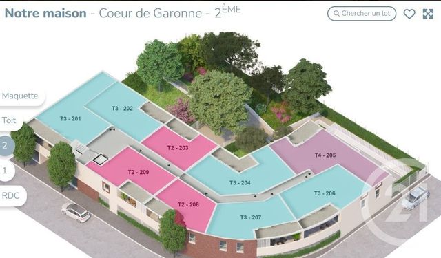 Appartement T4 à vendre - 4 pièces - 75.0 m2 - CARBONNE - 31 - MIDI-PYRENEES - Century 21 Hnc.Immo